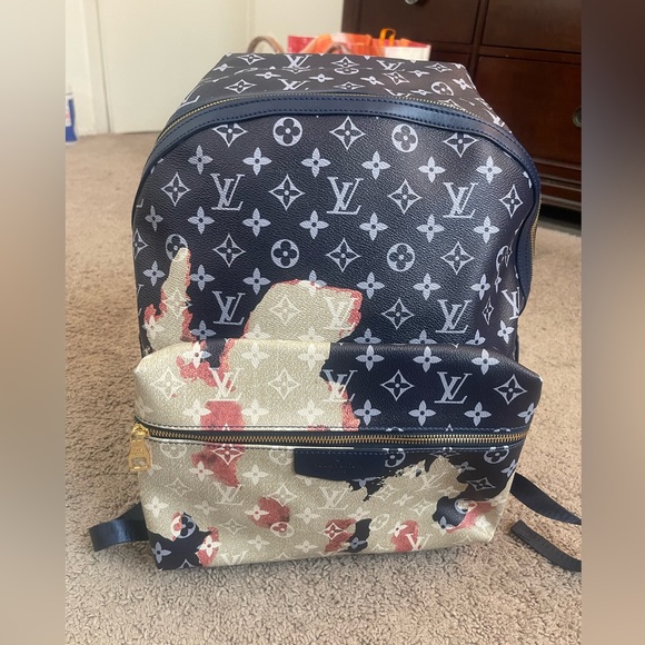 High Quality Blue Mono Bookbag main image 5